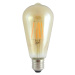 Žárovka LED 8W E27 gold decor filament ST64 1600K