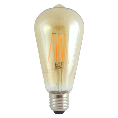 Žárovka LED 8W E27 gold decor filament ST64 1600K BAUMAX