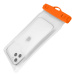 Voděodolné plovoucí pouzdro na mobil FIXED Float s kvalitním uzamykacím systémem a IPX8, oranžov