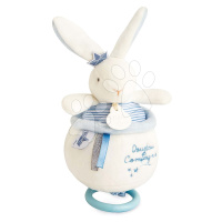 Plyšový zajíček s melodií Bunny Sailor Music Box Perlidoudou Doudou et Compagnie modrý 14 cm v d