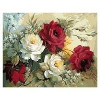 Zuty Diamantové malování Kytice malovaných růží
