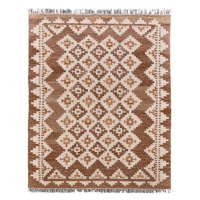 Diamond Carpets koberce Ručně vázaný kusový koberec M. Kelim DE 2262 Brown Mix - 80x150 cm