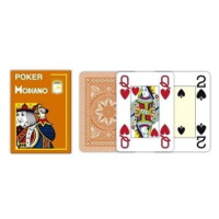 Modiano Texas Poker Size - 4 Jumbo Index - Profi plastové karty - hnědá