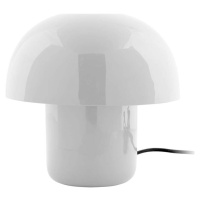 Bílá stolní lampa s kovovým stínidlem (výška 20 cm) Fat Mushroom – Leitmotiv