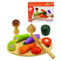 DŘEVO Krájecí zelenina na suchý zip kuchyňský set s nožíkem a doplňky 16ks