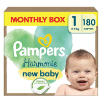 Pampers Harmonie New Baby vel. 1 2–5 kg 180 ks