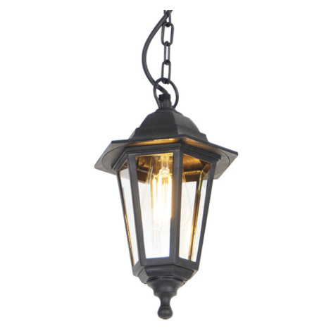 Romantická venkovní závěsná lampa černá IP44 - New Haven QAZQA
