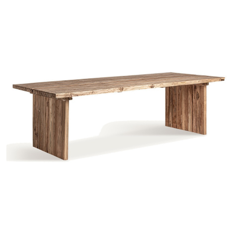 Estila Luxusní koloniální obdélníkový masivní hnědý jídelní stůl Jok ze dvou vrchních desek s vý