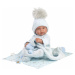 Llorens 84337 NEW BORN CHLAPEK - realistická panenka miminko s celovinylovým tělem - 43