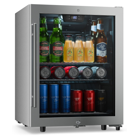 Klarstein LuxeChill, 64cm, 60L, venkovní chladnička na nápoje, stříbrná, skleněné dveře, A