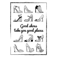 Ilustrace Heels Quote, Martina Pavlova, 30x40 cm