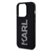 Karl Lagerfeld 3D Rubber Glitter Logo Karl Kryt iPhone 15 Pro černé