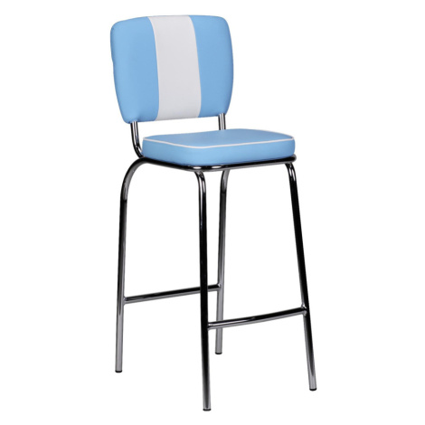 Barová Židle American Diner Modrobílá Möbelix