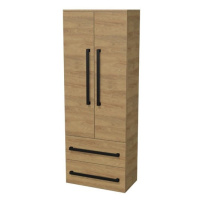 Koupelnová skříňka s černou úchytkou SAT Cube Way 32,5x63x20 cm dub Hickory mat CUBE3CV60DH