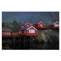 Fotografie Scenic view of lake by buildings against sky, Pavlo PrX / 500px, 40 × 26.7 cm