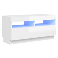SHUMEE s LED osvětlením bílý s vysokým leskem 80 × 35 × 40 cm