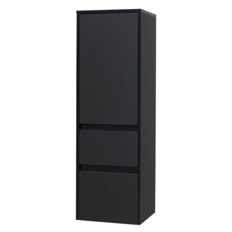 MEREO Opto koupelnová skříňka vysoká 125 cm, levé otevírání, černá CN944L