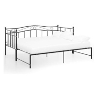 Shumee Rám vysouvací postele/pohovky černý kovový 90×200 cm, 324782