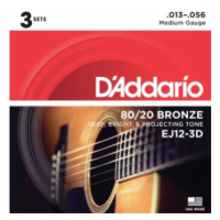 D'Addario EJ12-3D Bronze Light 13-56