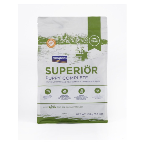 Fish4Dogs Granule malé pro štěňata Superior losos s bramborami 1,5 kg