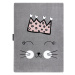 Dywany Łuszczów Dětský kusový koberec Petit Cat crown grey - 140x190 cm