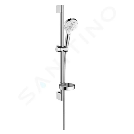 Hansgrohe 26553400 - Set sprchové hlavice, 2 proudy, mýdlenky, tyče a hadice, bílá/chrom