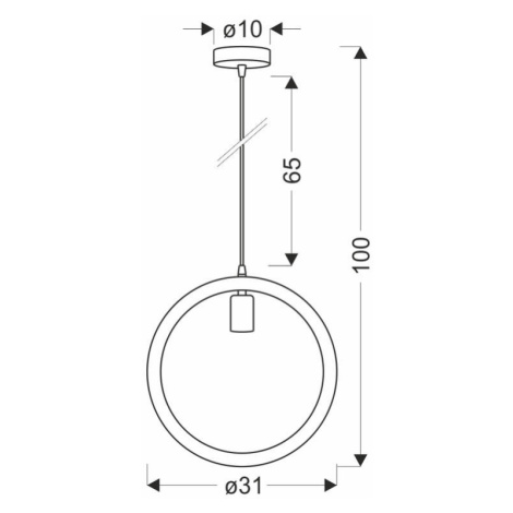 Závěsná lampa Kolo černá+béžová 1x40W E27 CANDELLUX