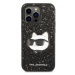 Karl Lagerfeld KLHCP14LG2CPK hard silikonové pouzdro iPhone 14 PRO 6.1" black Glitter Choupette 