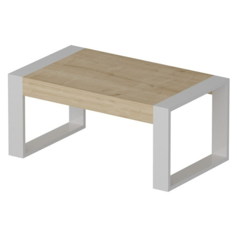 Konferenční stolek RETRO dub/bílá