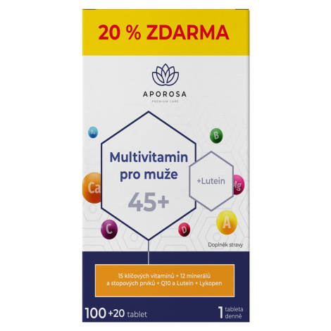 Aporosa Multivitamin pro muže 45+, 120 tablet