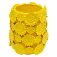 KARE Design Skleněná váza Sunflowers - žlutá, 30cm