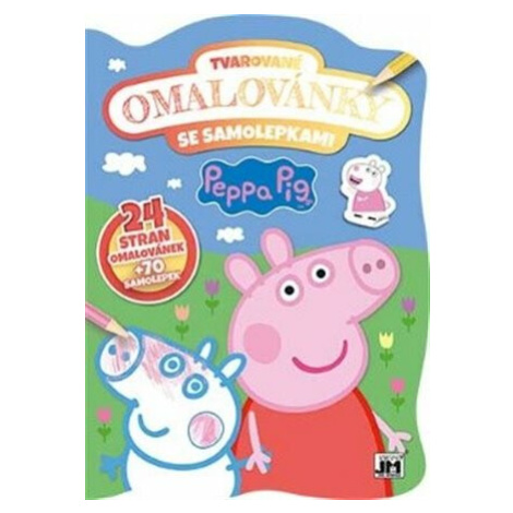 Peppa Pig - Tvarované omalovánky se samolepkami JM - Jiří Models