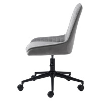 Furniria Designová kancelářská židle Dana šedý samet