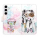 iSaprio flip pouzdro Donut Worry Girl pro Samsung Galaxy S24