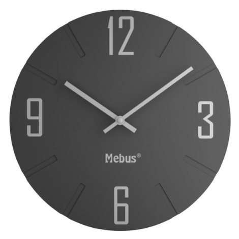 MEBUS Nástěnné hodiny (tmavě šedá)