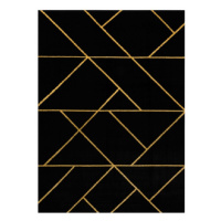 Kusový koberec Emerald geometric 1012 black and gold 200x290 cm