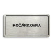 Accept Piktogram "KOČÁRKOVNA" (160 × 80 mm) (stříbrná tabulka - černý tisk)