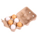 Bigjigs Toys Vajíčka v krabičce LURO hnědé/bílé