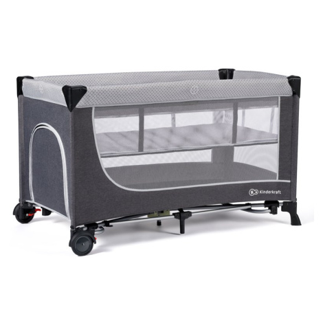 Kinderkraft select Postýlka cestovní Leody Grey, Premium