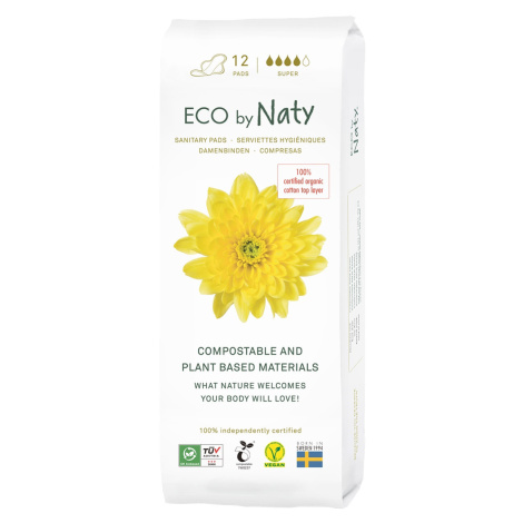 Eco Naty Dámské ECO vložky Naty - super (12 ks) - novinka Eco by Naty