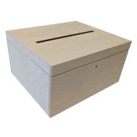 Dřevěný box na svatební dary a přání, střední, 29 x 15 x 24,5 cm