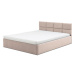 Čalouněná postel MONOS s pěnovou matrací rozměr 140x200 cm Tmavě šedá