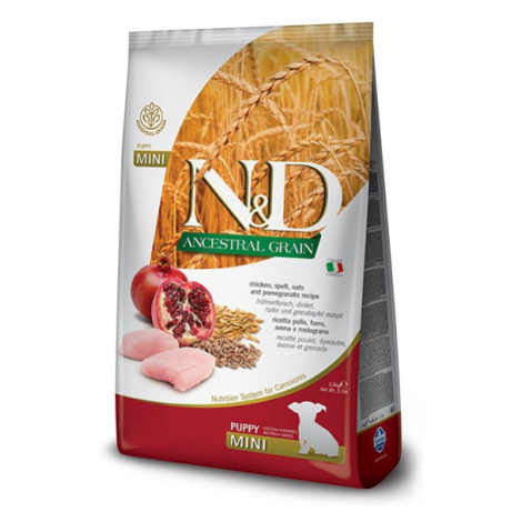 N&D Ancestral Grain Dog Puppy Mini Chicken & Pomegranate 2,5 kg Natural&Delicious