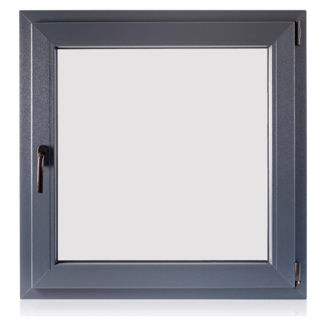 TeraGlass Okno plastové 4-komorové, 2-sklo, antracit, 900 x 1200 x 60 mm, P