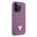 Zadní kryt Guess Rhinestones Triangle Metal Logo pro Apple iPhone 15 Pro, purple