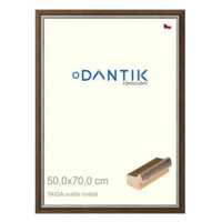 DANTIK rámeček 50 × 70, TAIGA sv.hnědý plexi čiré