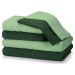 Zelené froté bavlněné ručníky a osušky v sadě 6 ks Rubrum – AmeliaHome