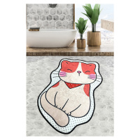 L'essentiel Koupelnový kobereček Katze 60 x 90 cm béžovo-červený