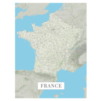 Mapa France color, (30 x 40 cm)