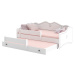ArtAdrk Dětská postel s přistýlkou EMKA II Barva: Bílá / růžový úchyt